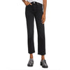 RE/DONE Stove Pipe Black Denim High-rise Raw Hem Cropped Jeans, size 25
