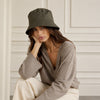 Anine Bing Demi Bucket Hat Womens XS/S Dark Green Nylon Logo
