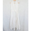 Kobi Halperin Anna Dress Womens M White Ruffle Sleeveless Belted High/low Midi