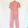 Sea NY Corbin Pink Short Sleeve Long Denim Jumpsuit, Size 10