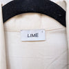Lime Jumpsuit Womens S Ivory Linen Short Sleeve V-neck Zip Mid-thigh Catsuit