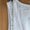 Madewell Button-Front Midi Dress in 100% Linen Womens 8 NL088 White Sleeveless