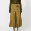 Zara SKRT CMBND 12 Contrast Skirt Womens S 3171/245 Denim A-line Midi Belted