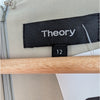 Theory Linen Blend Mini Dress Womens 12 Multi Striped Sleeveless V-neck