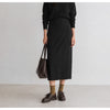 Labo.Art Gonna Penna Wool Midi Skirt Womens 0 Black High-rise Straight Italy NWT