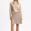 To Be Blossom Pleated Mini Skirt Womens M Beige Knitwear Wool/Cashmere Blend