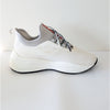 Prada Bicolor Slip On Lace Sneakers Womens EU39.5/US 9.5 White Neoprene Logo