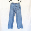 Reformation Natoma Blue Denim Distressed High-rise Straight Leg Jeans, size 25