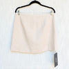ASTR Cailey Crochet Trim Button-Front Mini Skirt Womens L Natural A-line NWT