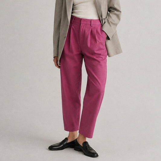 Free People Zoey Pants Womens 12 Pink Rose High-rise Tapered Ankle NWT