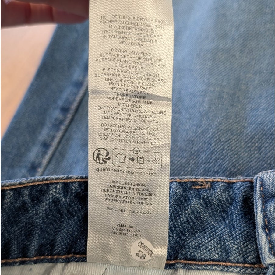 ICON DENIM LA Juno Carrot Barrel Cropped Jeans Eclipse Size 26