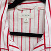 J.Crew Pajama Set in Cotton Poplin Womens M Ivory/Red Stripe Shirt & Pants NWOT