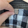 Burberry Quilted Jacket Coat Women's L Green Button Front Long Sleeve Checked