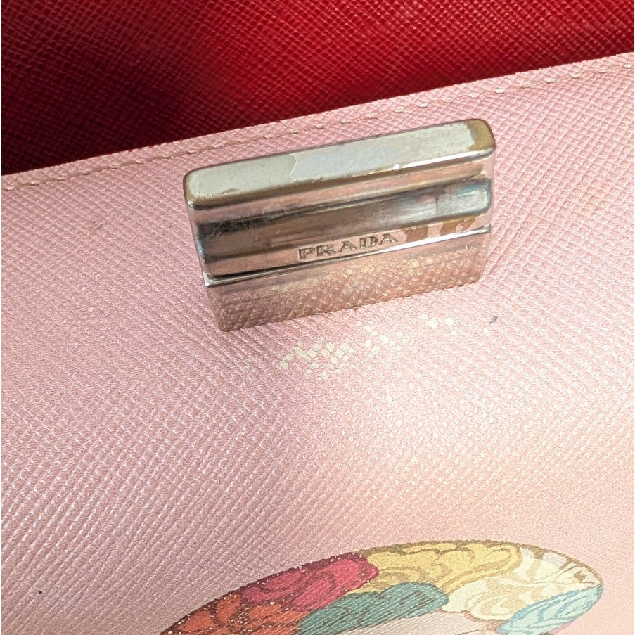 Prada Saffiano Leather Shoulder Bag Limited Edition Pop Art Portrait Print