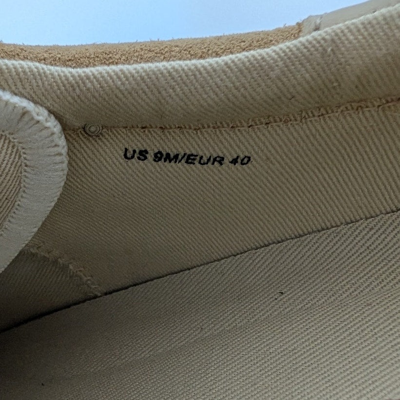 Vince Ohara Sneaker Womens 9M Beige Leather Logo Low Top Lace-up NWOT