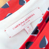 Carolina Herrera Poppy Heart Print Midi Skirt Womens 10 Red High-rise A-line