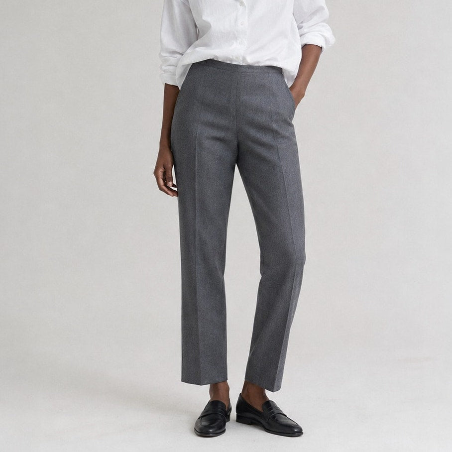 Ralph Lauren Pants Womens 6 Gray Wool High-rise Tailored Ankle Dress