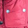 Burberry Finsbridge Red Quilted Hooded Belted Jacket Womens L Full Zip