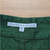 Veronica Beard Linen Cotton Blend Tailored Cuffed Short Women’s 0 Green Mid-rise