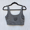 Reebok x Anine Bing Top Womens M Pure Gray Logo Square Neck Bralette Sleeveless