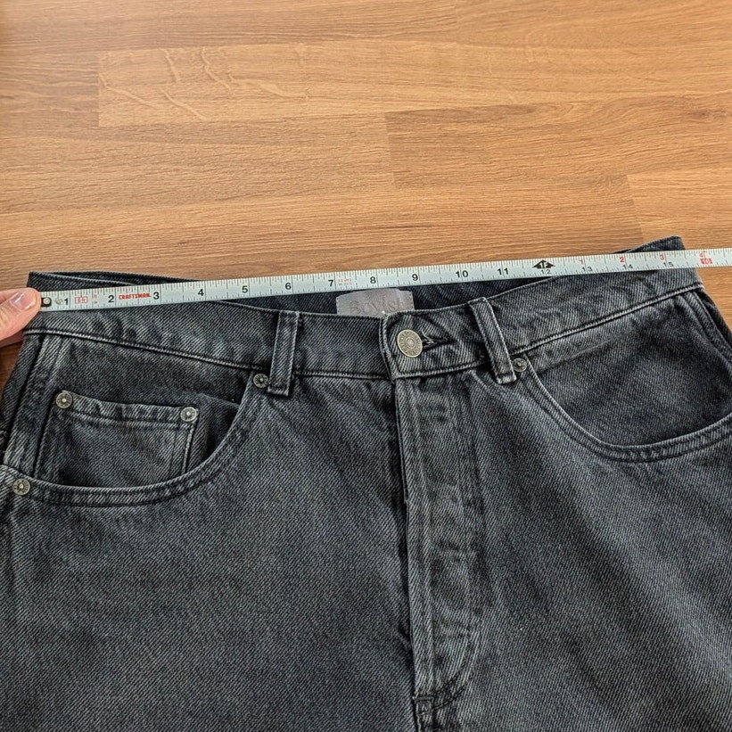 Boyish The Timmy Ultra High-Rise Straight Jeans Womens 29 Black Denim Ankle