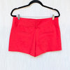 Alice + Olivia Cady Short Womens 10 Red Cotton Mid-rise Tailored Mini