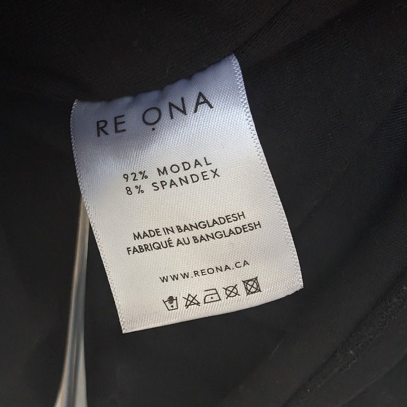 RE ONA Campbell Black Modal Jersey Midi Sleeveless Dress, size L