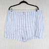 J.Crew Linen-viscose Blend Mini Short in Stripe BZ997 Womens 2XL Blue White