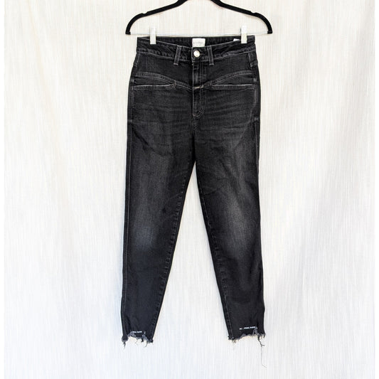 Closed Black Denim Style Pedal Pusher Mid-rise Ankle Straight Leg Jeans, size 28