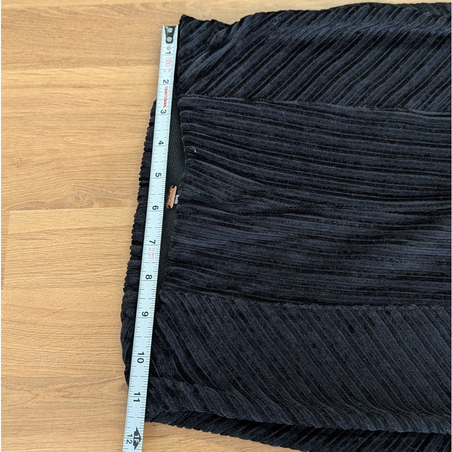 Free People Penny Pull On Velvet Pants Womens XS Black High-rise Flared NWT