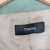 Theory Galena Boxy Oversized Linen Jacket Blazer Womens M/L Green Leaf NWT