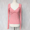 Majorelle Pink Fallone Knit Long Sleeve Sweater, size S
