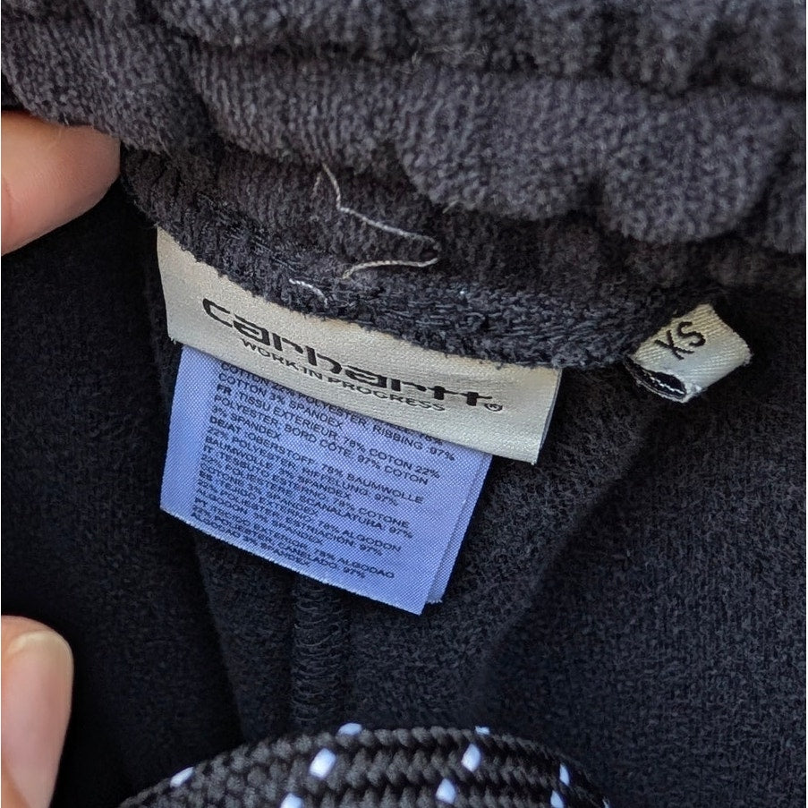 Carhartt WIP 2PC Silverton Velour Set: Sweatshirt Sweat Pants, in Black sz XS/S