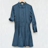 Jason Wu Dress Womens 8 Teal Poplin Long Sleeve Shirt Syle Mini NWOT