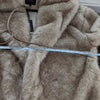 NWT JLuxLabel Ivory/Brown Soft Season Faux Fur Coat, size L/XL
