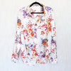 DIOR x KAWS 2019 Bouquet De Fleurs Shirt Womens US 39/M Floral Silk Button-up