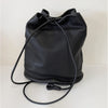 The Row Joe Black Leather Backpack Bucket Bag Shoulder Straps Made in Italy