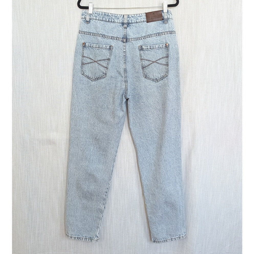 Brunello Cucinelli The Skater Jean Straight Leg Relax Womens 10 Denim High-rise