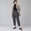 Comptoir des Cotonniers Wool Blend Tapered Cropped Pleated Banana Trousers L