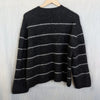 COS Charcoal Striped Alpaca Wool Blend Crewneck Long Sleeve Relaxed Sweater XS