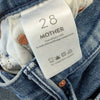 Mother The Half Pipe Flood Jeans Womens 28 Blue High-rise Wide Curved Leg