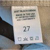 Just Black Denim Nautical Wide Leg Jeans Green Gray Patch Pockets Size 27