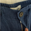 NWT Octobre Agnel Mottled Blue Chino Linen High Rise Trouser Pants, Size XL