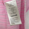Maeve Sleeveless Fitted A-Line Midi Dress Womens M Pink Striped Pleated Detail