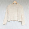 Mango MNG Tweed Lady Jacket Womens S Cream Cropped Long Sleeve