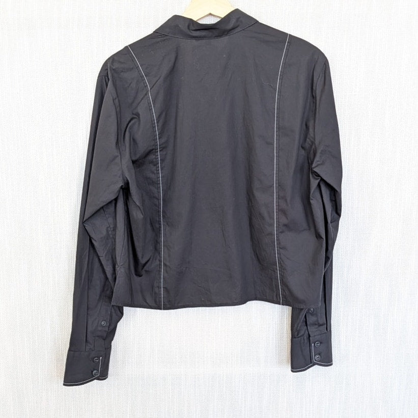 Rag & Bone Gerry Shirt Womens S Black Cotton Long Sleeve Button-Up NWT