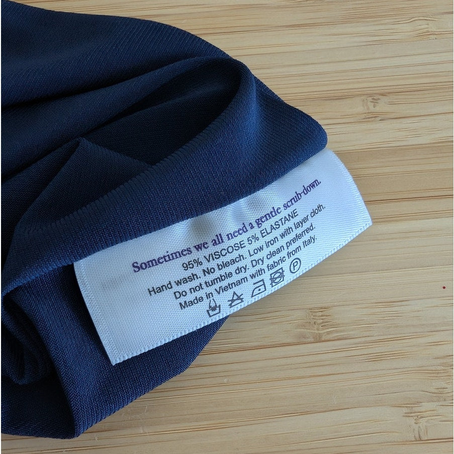 NWT MM. Lafleur The Minetta 2.0 Navy High Waist Midi Draped Skirt, size XS