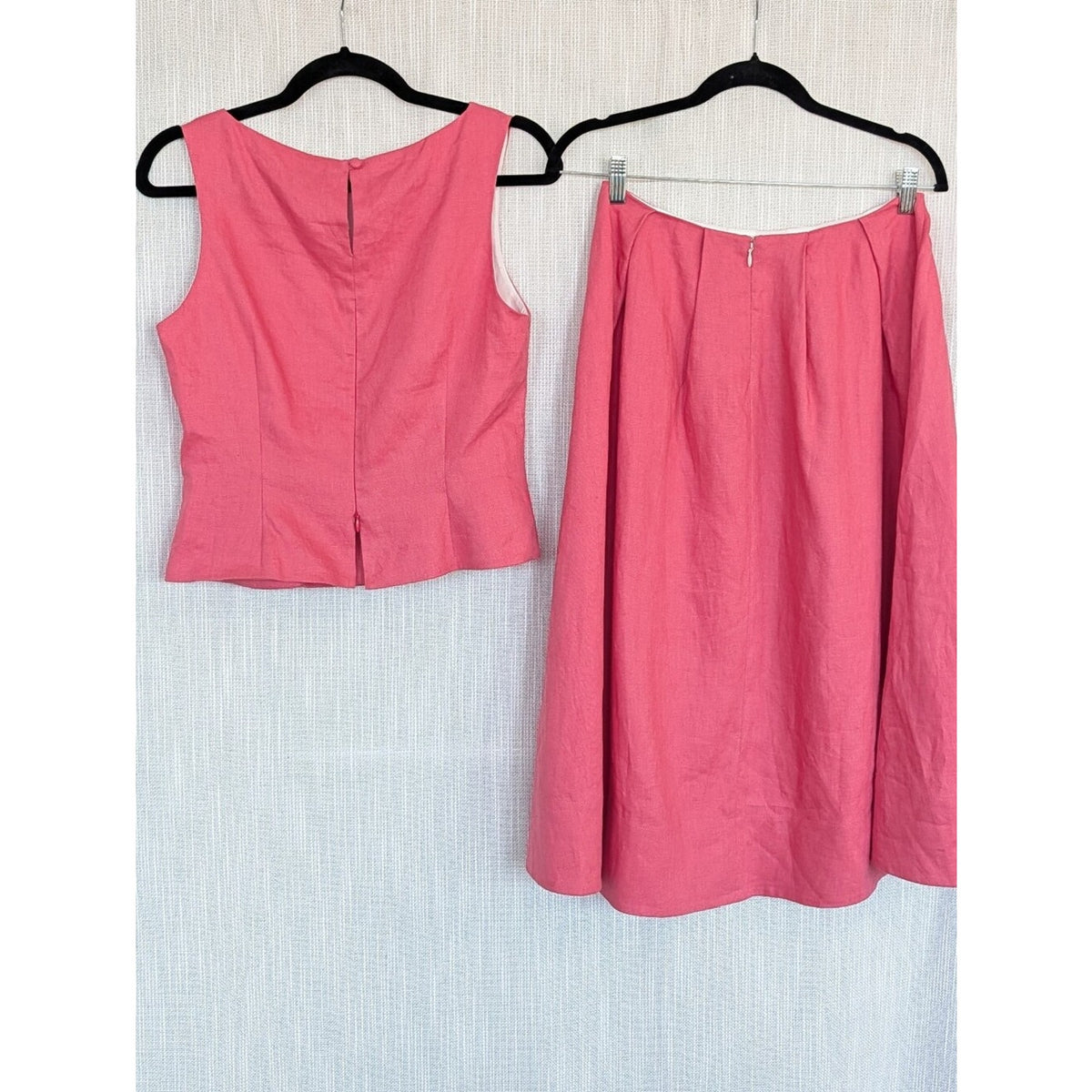 NWOT Reformation Moya Linen Top and Skirt Two-Piece Set Pink, Size 4