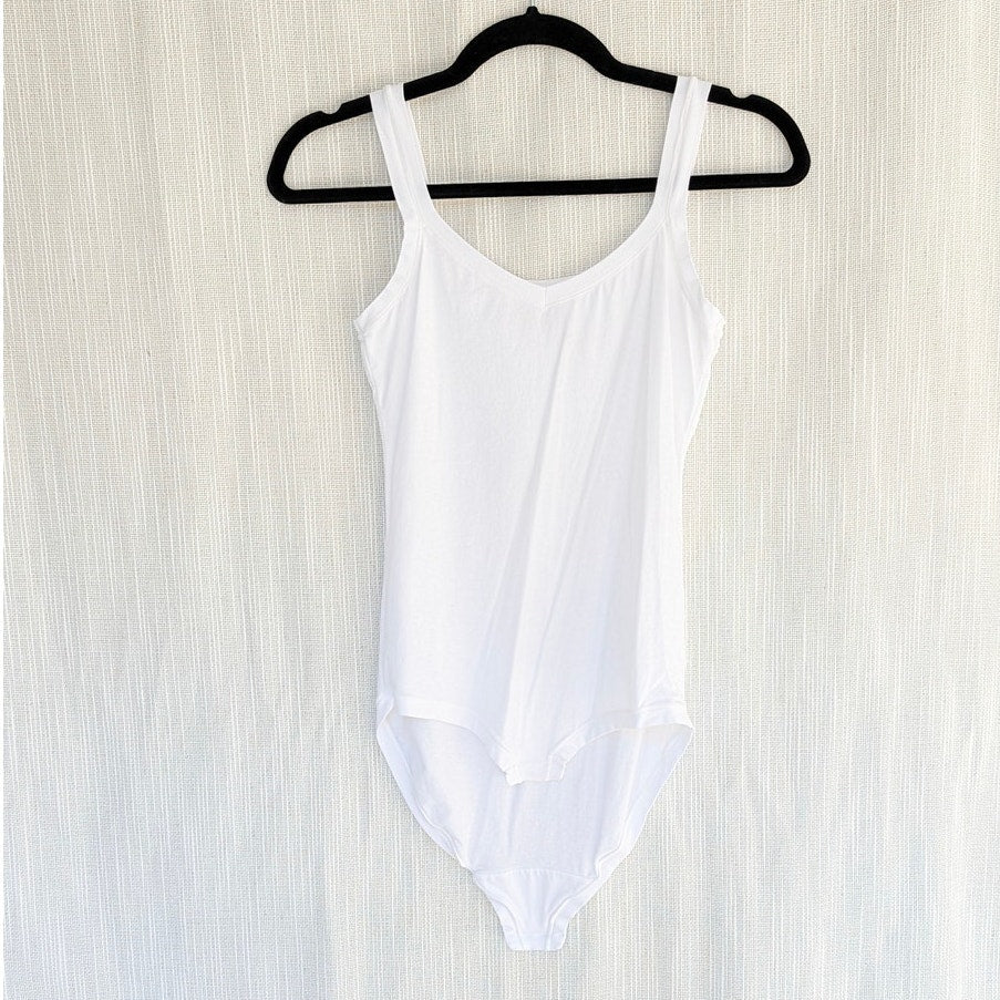 United Colors of Benetton Super Stretch Cotton Bodysuit Womens XS/S White NWOT