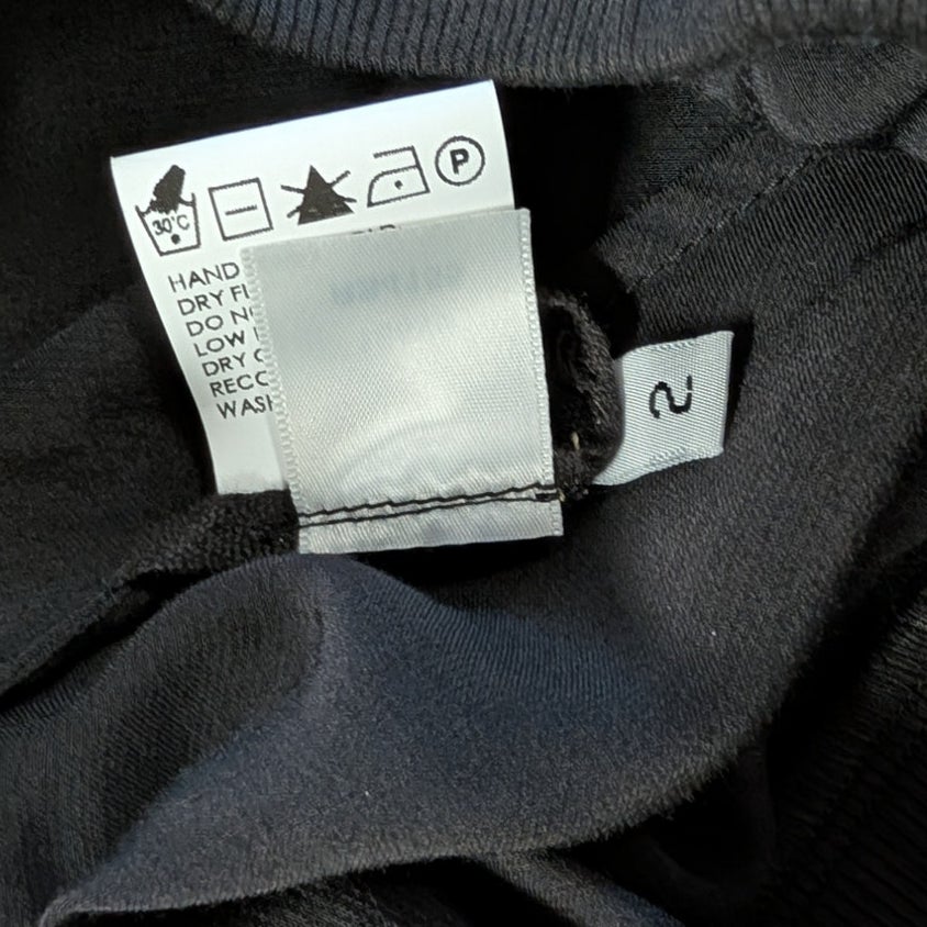 Enza Costa Satin Bias Cut Flare Pants Black Size 2/M